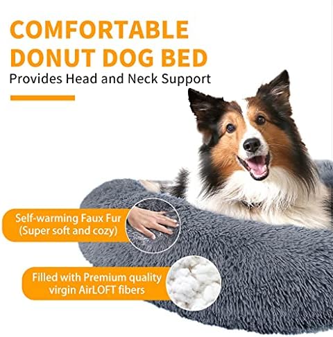 Wxbdd dugački plišani okrugli pseći jastuk za kućne ljubimce za samll kuću za pranje kreveta zima toplo spavanje štene mekani krevet