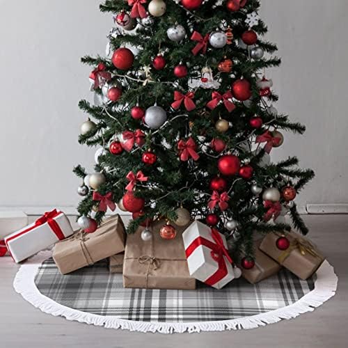 Klasični karirani print božićno drvce suknja Xmas drveće prostirke za ukrase za ukrase za odmor 30/36/48 inča