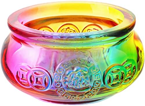 Ounona Feng Shui zdjela s blagom: Crystal Wealth Bowl kineska sreća zdjela za novac ukrasna posuda za posluživanje zdjele prosperiteta
