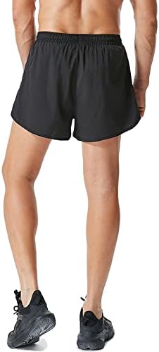 Silkworld Mens Gym Shorts Brzo se osuši za trčanje Atletske kratke hlače 3 inča, pakiranje od 3