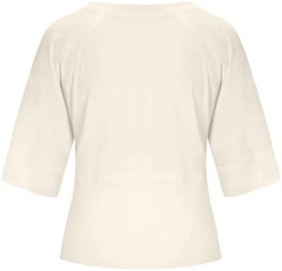 2023 Crewneck Crewneck Slatka osnovna ručka labava fit bluza majica za lady 3/4 rukave bluze jeseni ljeto dame 2b 2b 2b