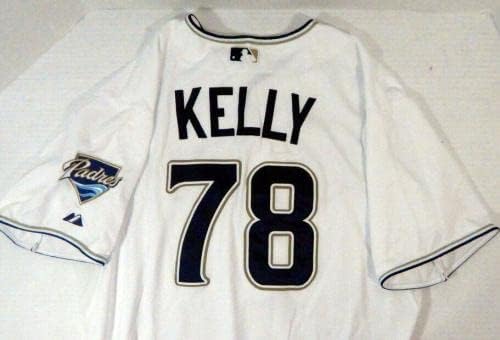 2012 San Diego Padres Casey Kelly 78 Igra izdana White Jersey SDP1106 - Igra korištena MLB dresova