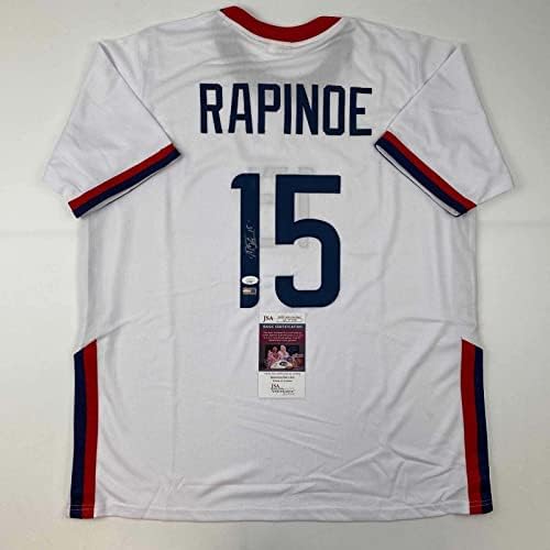 Autografirana/potpisana Megan Rapinoe White USA Sjedinjene Države Jersey JSA CoA - Autografirani nogometni dresovi