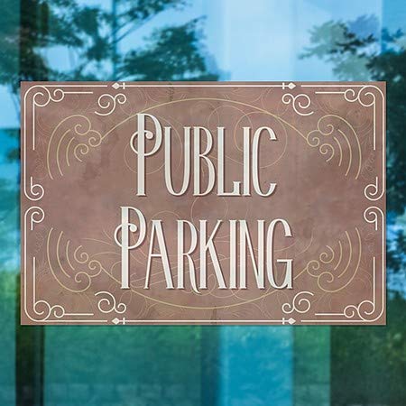 CGSIGNLAB | Javni parking -Victorian Card Stiskanje prozora | 18 x12