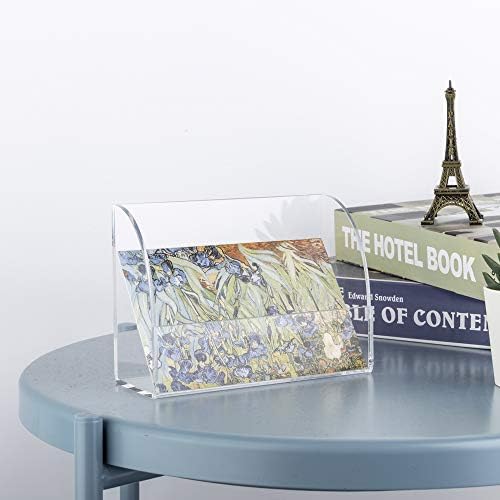 Prozirni držač za kartice, akrilni stalak za razglednice, stalak za prikaz proizvoda, može držati 3.5 kartica, 2 pakiranja