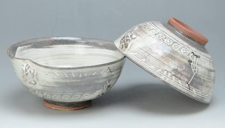 Kyo-yaki. Set od 2 Meshiwan Bowl Paper Box. keramika.