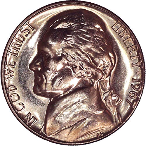 1967. Jefferson Nickel 5c Sjajno necirkulirano