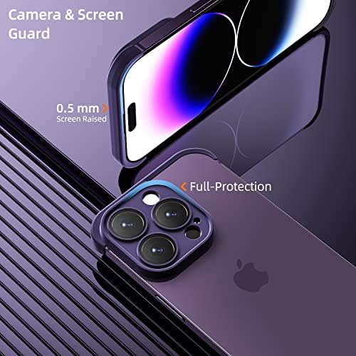 Hoerrye za iPhone 14 Pro kamera zaštitnika leće sa silikonskim odbojkom, bez okvira vitka/ultra tankih laganih poklopca, minimalistički