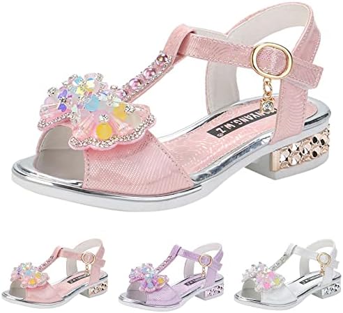 Dječje cipele modni debeli potplati s dijamantnim sandalama sa sandalama Ljetne otvoreni nožni prst Student Dance ljetne djevojke cipele