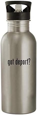 Knick Knack pokloni su dobili deportaciju? - boca vode od nehrđajućeg čelika od 20oz, srebrna