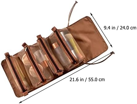 ValIclud Travel toaletna vrećica Roll- Up Tog Toat Toat Kit Organizator putovanja 4 Uklonjeni kozmetički skladišni vrećica za lijek