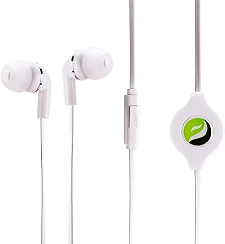 Premium zvuk slušalice koje se mogu uvlačiti hands bez slušalica mikrofona DUALNI UHBUDS SLUŽINI OSIDEN [3,5 mm] Bijela kompatibilna