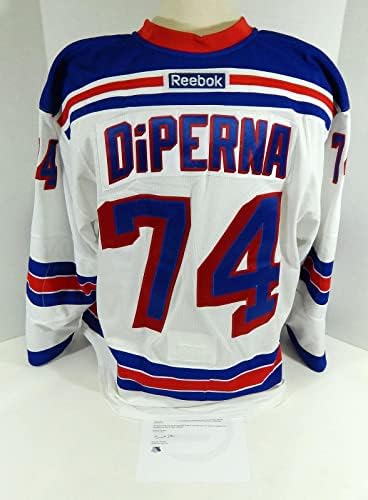 New York Rangers Dylan Diperna 74 Igra je izdana White Jersey DP08954 - Igra korištena NHL dresova