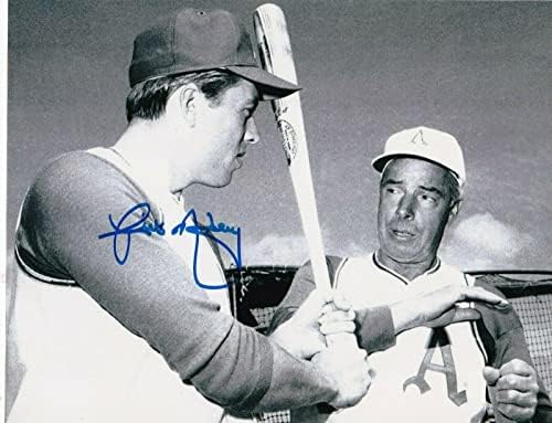 Rick ponedjeljak Oakland A's W/Joe DiMaggio Action potpisano 8x10 - Autografirane MLB fotografije
