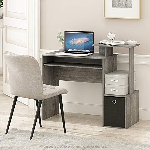 Multifunkcionalni računalni stol za kućni ured, alternativni, Sivi Francuski hrast