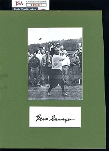 Gene Sarazen JSA potpisao je Coa Matted 3x5 Index Card Autogram - Autografirani golf fotografije