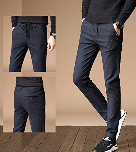 Andongnywell muške elastične struke hlače za sportsku vježbu putuju rastezljive hlače s džepovima