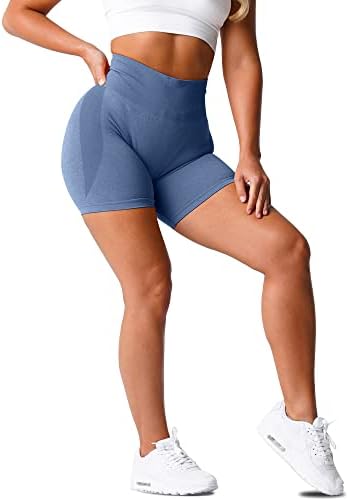 Yvyvlolo Women Workion Gym Shorts kratke hlače bešavne visoke struke Scrunch Podizanje trkaćih joga biciklističkih kratkih hlača