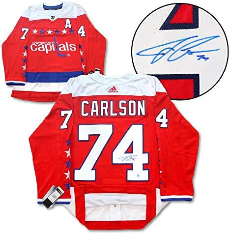 John Carlson Washington Capitals potpisao je retro alt adidas Jersey - Autografirani NFL dresovi