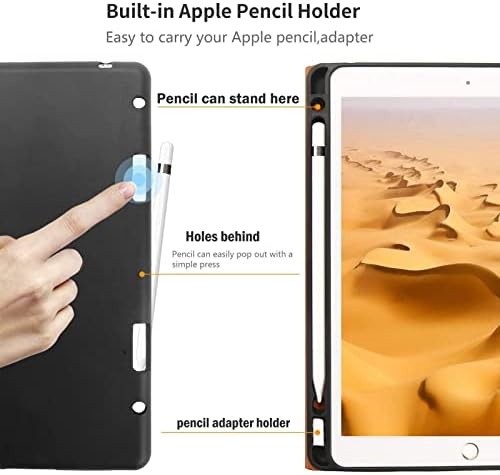 GEXMIL iPad 10,2 inčni 2021/2020/2019 Slučaj, s ugrađenim nosačem Apple Olovke, Cowhide Folio naslovnica za novi iPad 9./8./7. gen
