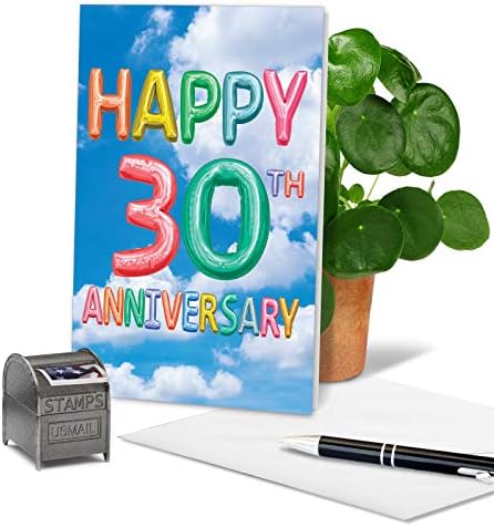 Najbolja tvrtka za kartice - 30. čestitka za sretnu obljetnicu s omotnicom - 30 godina braka, Novac za obljetnicu - napuhane poruke