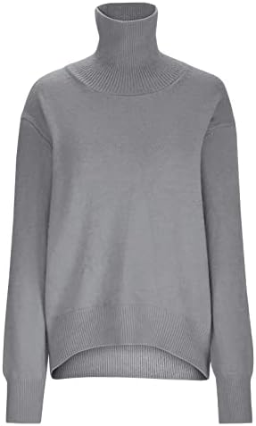 Ženski kornjača džemper pulover za blokiranje džempera s dugim rukavima pleteni tunični vrhovi Twishert
