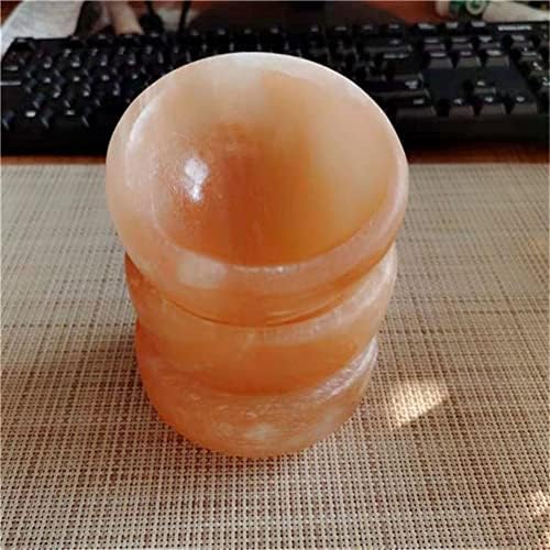 Amafah ukras za dom prirodne narančaste i bijele selenitne zdjele zanata rezbarenje kristalne zdjele za ukrašavanje kamenja yichengyin