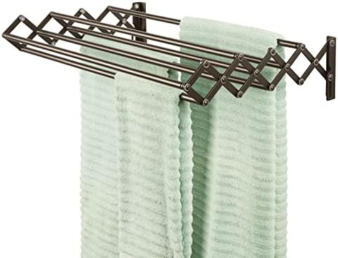 Čelični zidni stalak za harmoniku, proširivi izvlačivi stalak za sušenje odjeće na zraku-8 prečki za vješanje odjeće - organizator