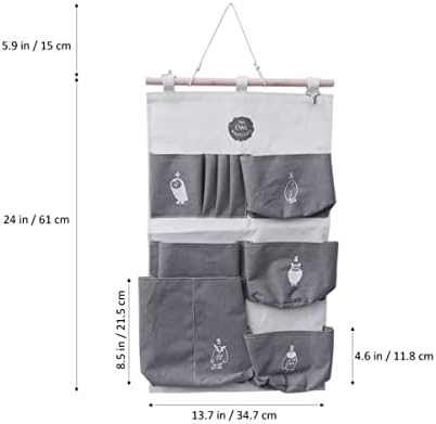 * 3pcs jednostavna zidna torba za kućanstvo s više džepova torba za pohranu u ormaru iznad vrata džepovi za pohranu časopisa organizator