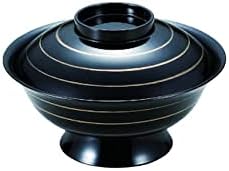 セトモノホンポ 6 veličina niska zdjela daimei, crna linija, 7,1 x 4,5 inča