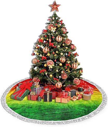Šarene boje suknja božićnog drvca, božićna suknja od drveta s resom za praznični vjenčani dekor 48