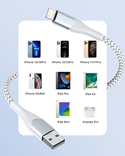 Punjač MNOGIH za iPhone 6 metara 2 pakiranja dugi kabel za punjač iPhone certified MFi Lightning kabel 6 metara Плетеное punjač za