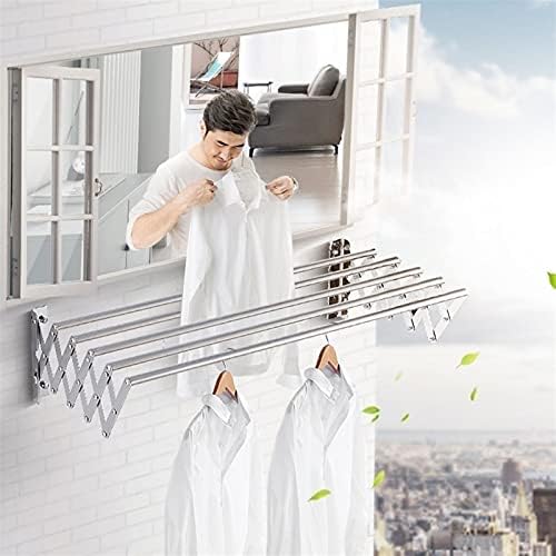 _ Zidna vješalica za sušenje odjeće uvlačne sušilice rublja unutarnja linija za pranje rublja sklopiva polica za ručnike od nehrđajućeg