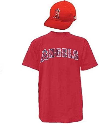Majestic Athletic Combo CAP & Jersey Los Angeles Angels Youth & Adult Licensed Replika/Uniform Tee