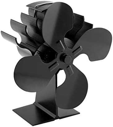 ; Crni kamin 4-Kaminski ventilator s toplinskim pogonom plamenik na drva ekološki tihi ventilator