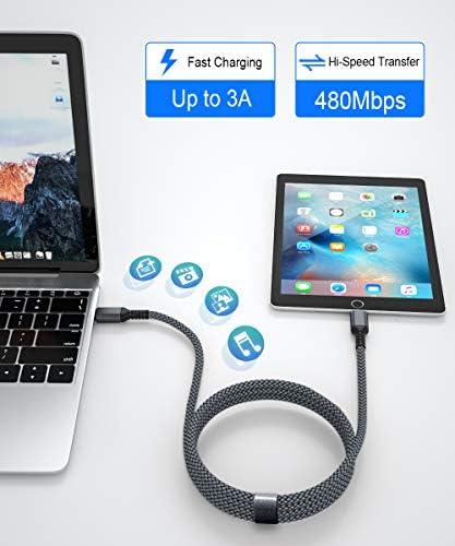 Kabel za punjač Basesailor USB C to Lightning dužine 10 metara s USB adapterom, Apple certified MFI za iOS Type C Kabel za brzo punjenje