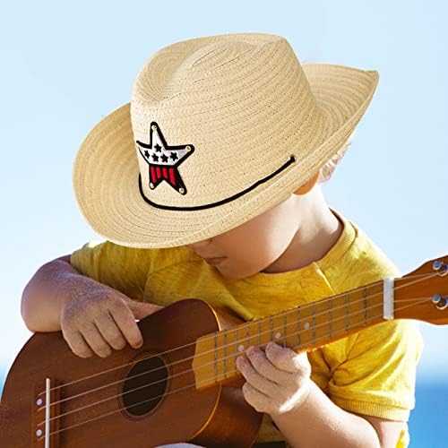 Summer Sun Straw 6 Color Beach Girls Dječaci Dječaka dijete Western kaubojski šešir 2 do 6y Sunce kape za veliku djecu