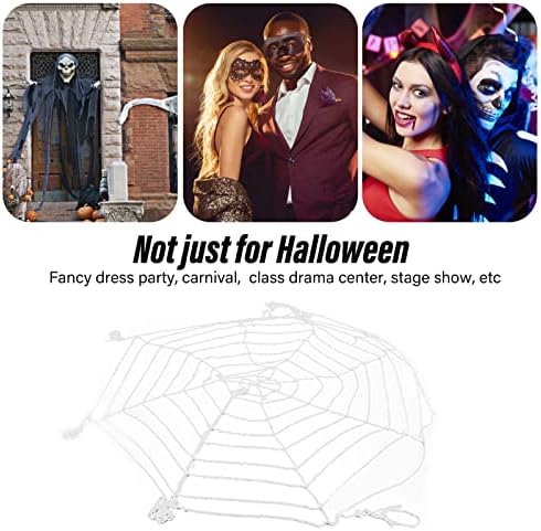 FDIT Halloween Spider Web, festival zatvoreni i vanjski ukrasni rekviziti 9 krugova okruglog weba 3,6 m bijele za vanjsko zatvoreno