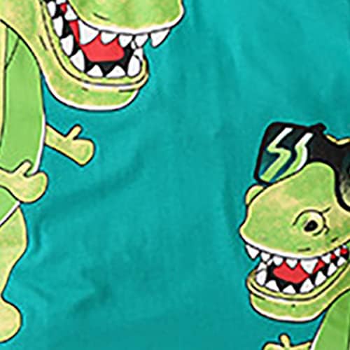 Dječački ljetni dinosaur print majica kratkih rukava kratke rukave dvodijelne ležerne izlete za 2 do 7 godina vilinske haljine za djevojke