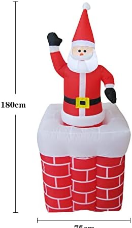 1,8m na napuhavanje i užareni dimnjak Djed Mraz Claus Gas Model božićni ukras za ukrašavanje