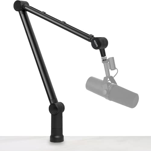 Movo ASM -7 stolna ploča s mic -boom stalak za ruke - stolni mikrofon sa stezaljkom za radnu površinu - podesivi mikrofonski ručni
