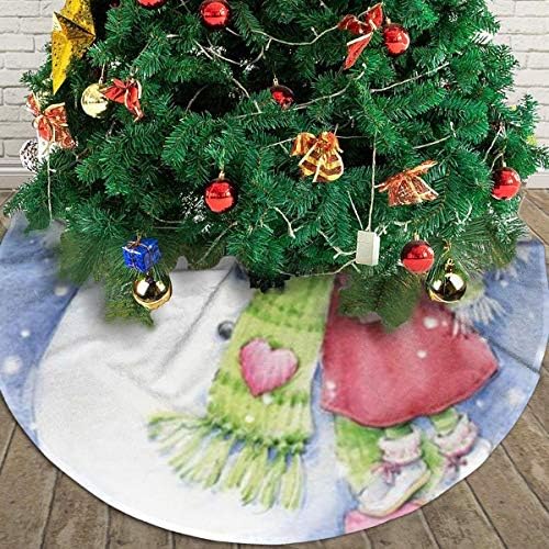 LVeShop Snowman poklon šešir Dječje božićno drvce suknje luksuzno okrugli zatvoreni mat rustikalni Xmas Tree Odmor （30 /36 /48 Tri