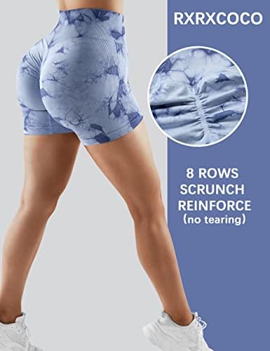RXRXCOCO ženske besprijekorne treninge plijena za žene za žene Scren Scrent Podizanje kratkih hlača 3 ”jaki jakni kratke hlače s visokim
