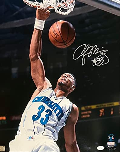 Alonzo Mourning Autographed potpisao 16x20 fotografija NBA Charlotte Hornets JSA svjedok