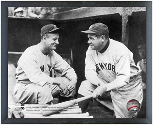 MLB Babe Ruth & Lou Gehrig New York Yankees Action Fotografija uokvirena