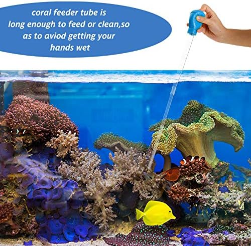2 kom. hranilica za koralje čistač otpada akvarijska kapaljka ručna hranilica za pipete akrilni alat za hranjenje morske ribe za akvarij