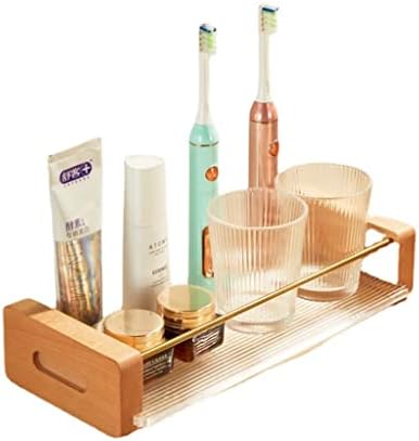 DVTEL akrilna kupaonica zidna četkica za zube sudoper oraha radne površine stalak za skladištenje zuba za zube prikladan za kupaonicu
