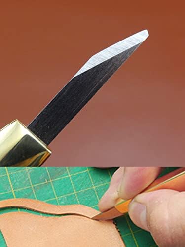 1 postavljena kožna zanatska mesingana ručka s ravnim rezanjem noža Neophodni alat