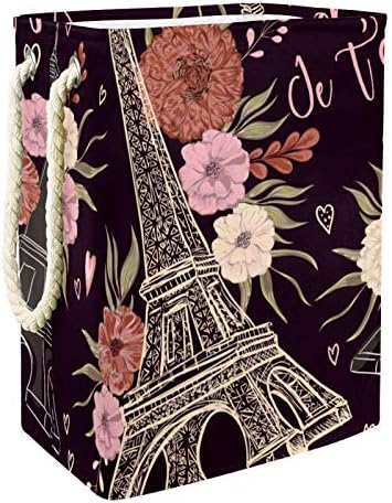 Deia Eiffelov toranj cvijet Pariz košara za rublje košara visoka izdržljiva sklopiva za odraslu djecu dječaka tinejdžera djevojčice