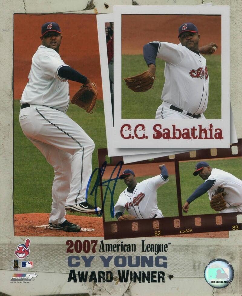 CC Sabathia potpisana Autogram 8x10 Photofile Photo - Cleveland Indijanci Cy Young - Autografirani MLB fotografije